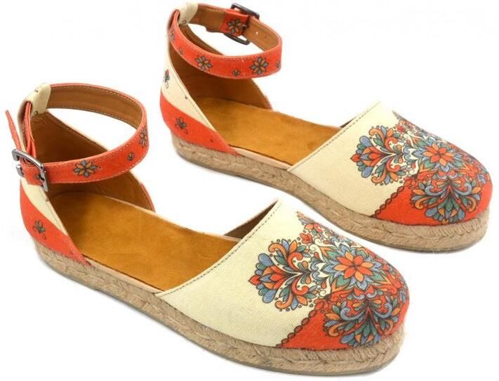 GOBY Dames Sneakers Mandala Bloom Design Handgemaakt