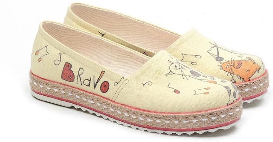 GOBY Dames Sneakers Music Time Design Handgemaakt Vegan