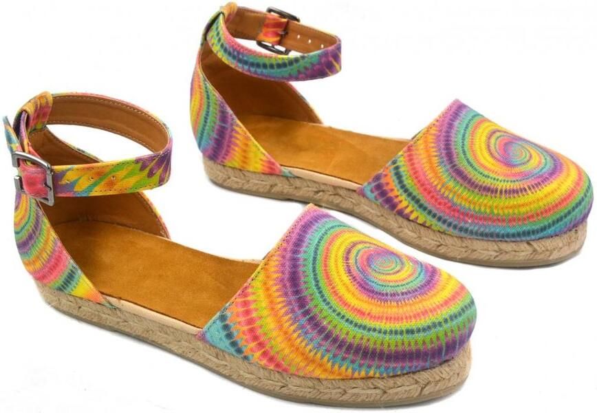 GOBY Dames Sneakers Psychedelic Spiral Design Handgemaakt