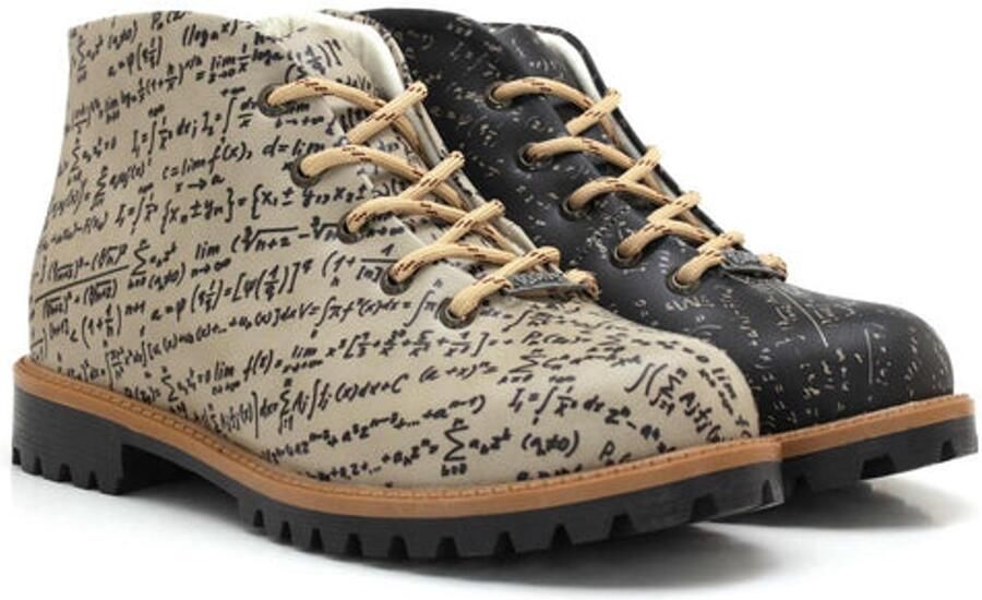 GOBY Dames Veterboots Enkellaarsjes Handgemaakt Vegan Leer Comfortabele Damesboots