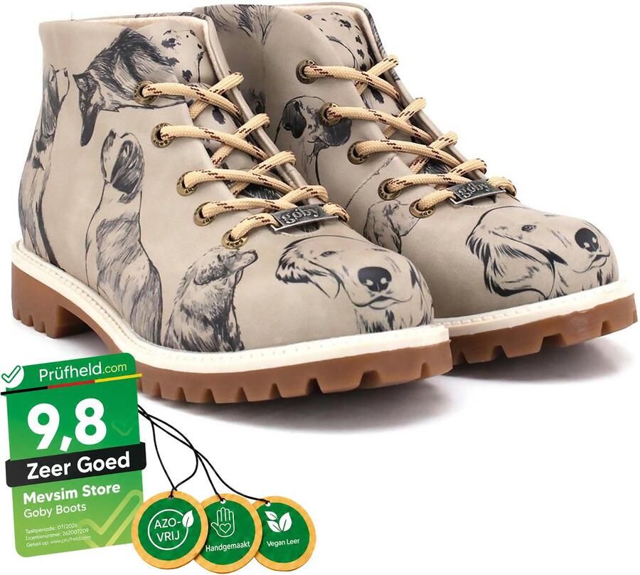 GOBY Dogs Enkellaarsjes Handgemaakt Premium Kwaliteit - Foto 2