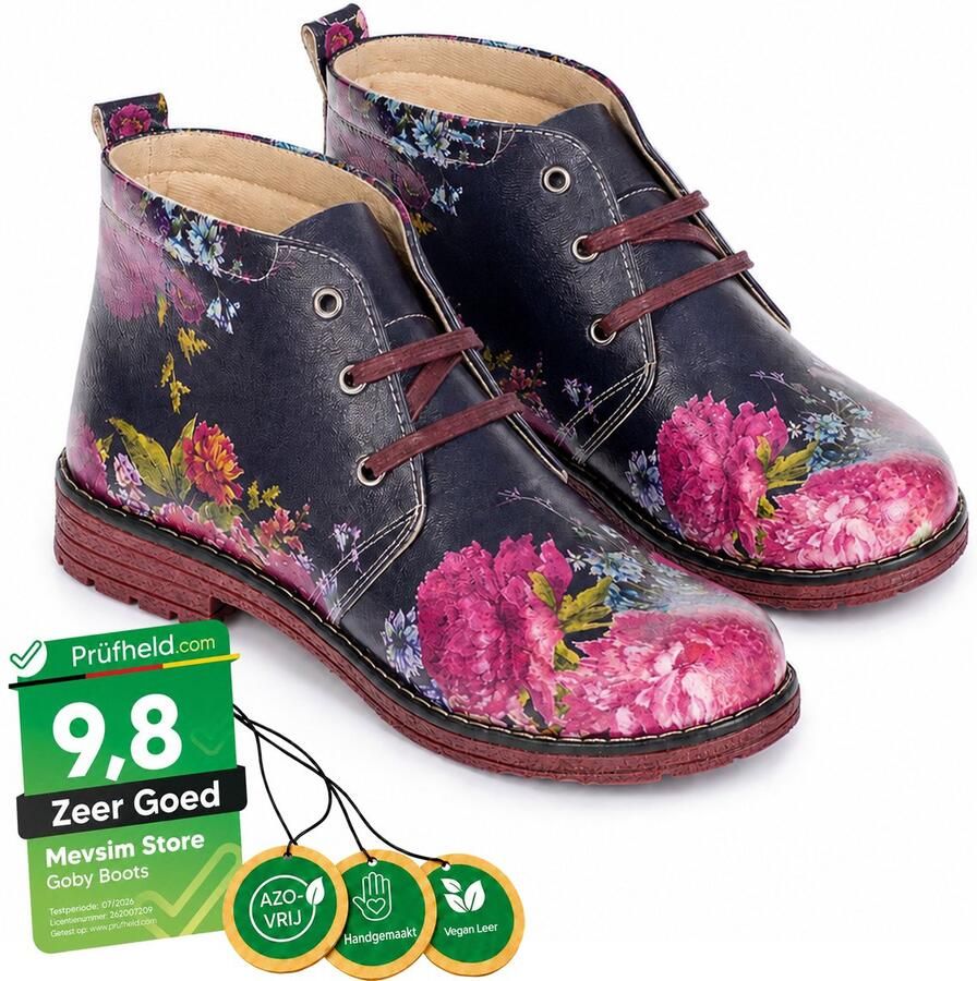 GOBY Flowers Boots Sneakers Laarzen Hoge kwaliteit Handmade - Foto 2