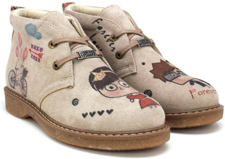 GOBY Forever Love Enkellaarsjes Handgemaakt Premium Kwaliteit