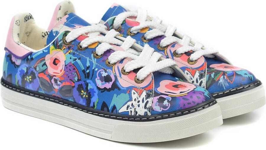 GOBY Gekleurde Rozen Sneakers Schoenen Handgemaakt Premium Kwaliteit