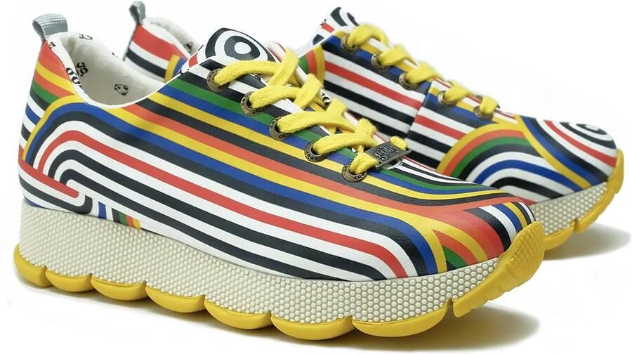 GOBY Gestreept Sneakers Schoenen Handgemaakt Premium Kwaliteit