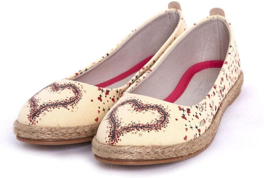 GOBY Hearts Ballerinas Sneakers Hoge kwaliteit Handmade Meisjesprint - Foto 2