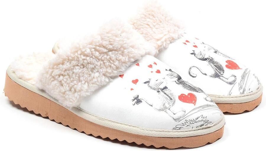 GOBY Kissing Cats Dames Pantoffels Anti-slip Handgemaakt Premium Kwaliteit