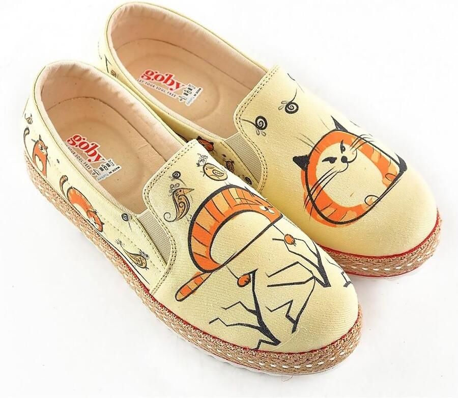 GOBY Lazy Cat Sneakers Handgemaakt Premium Kwaliteit