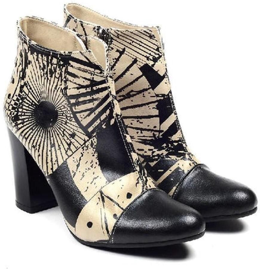 GOBY Monochrome Muse Enkellaarsjes Handmade Vegan Leer Dames - Foto 2