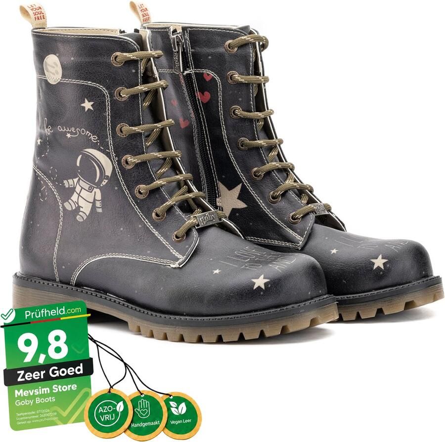 GOBY Moon and Star Boots Laars Laarzen Damesboots Dames laarzen Longboots Handmade - Foto 2