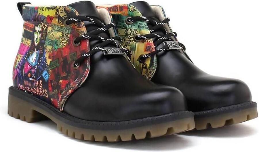 GOBY Paris Graffiti Dames Boots Handmade en Vegan Urban en Artistiek