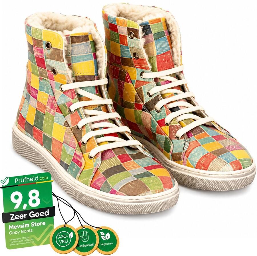 GOBY Patroon Enkellaarsjes Damesboots Laarzen Hoge kwaliteit Handmade