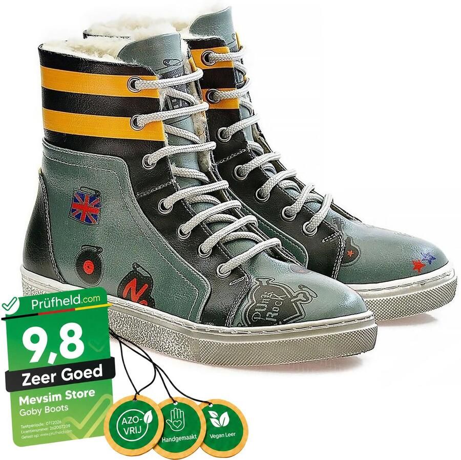 GOBY Rebel Beat Laarzen Handmade Vegan Leer Dames - Foto 2