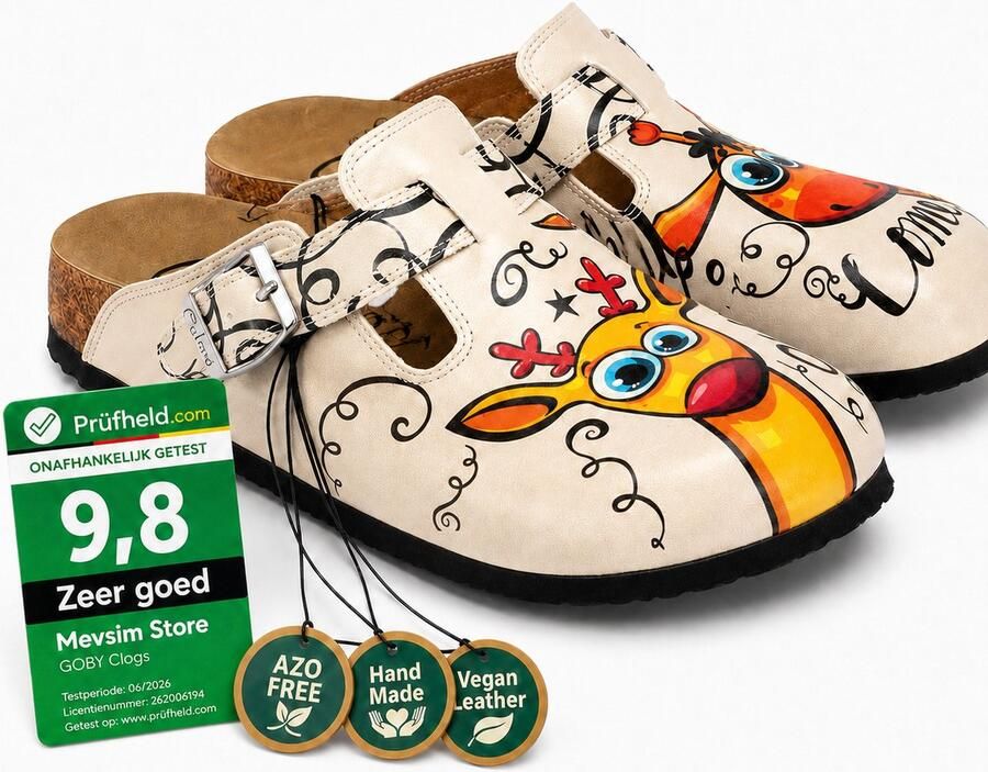 GOBY Rudolph Vibes Dames Clogs Vegan Handmade - Foto 2