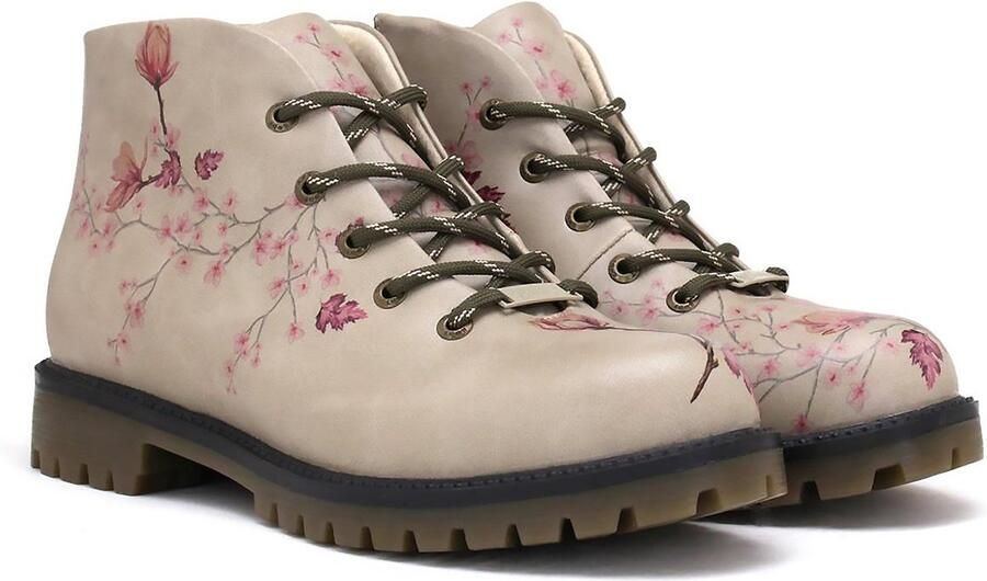 GOBY Sakura Boots Dames Veterboots Vegan Leer Handgemaakt