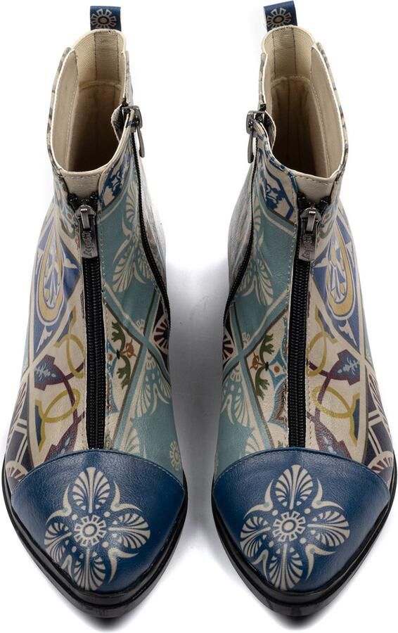 GOBY Tile Enkel laars Laarzen Damesboots Dames laarzen Ankle boot Handmade - Foto 7