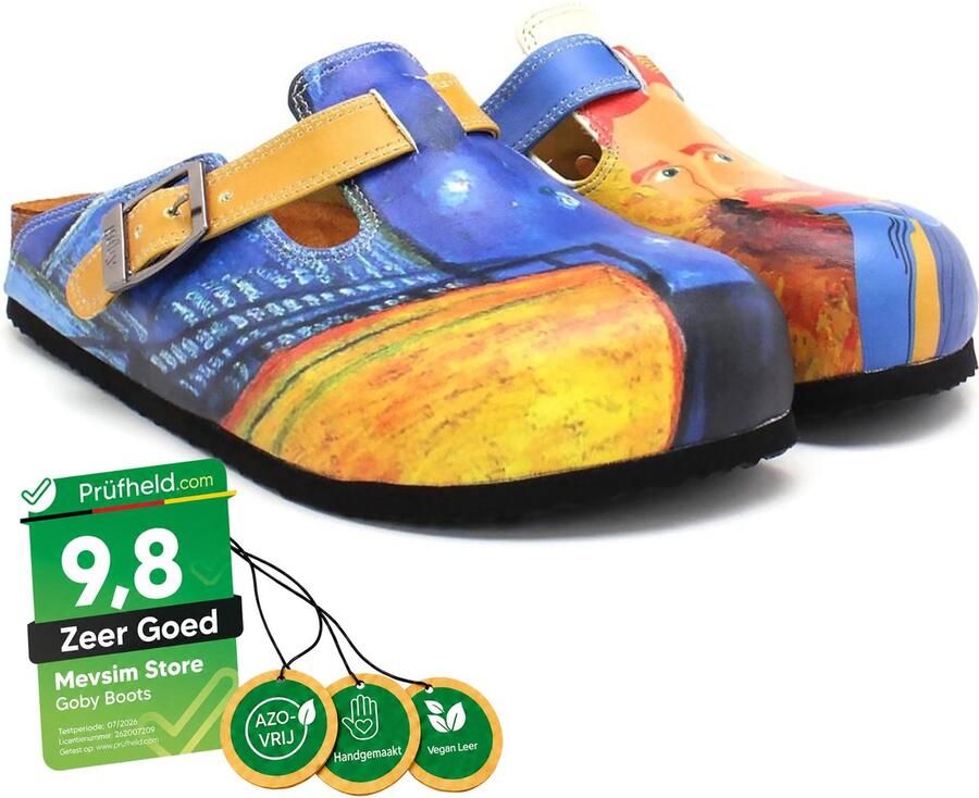 GOBY Van Gogh Clogs Handgemaakt Premium Kwaliteit
