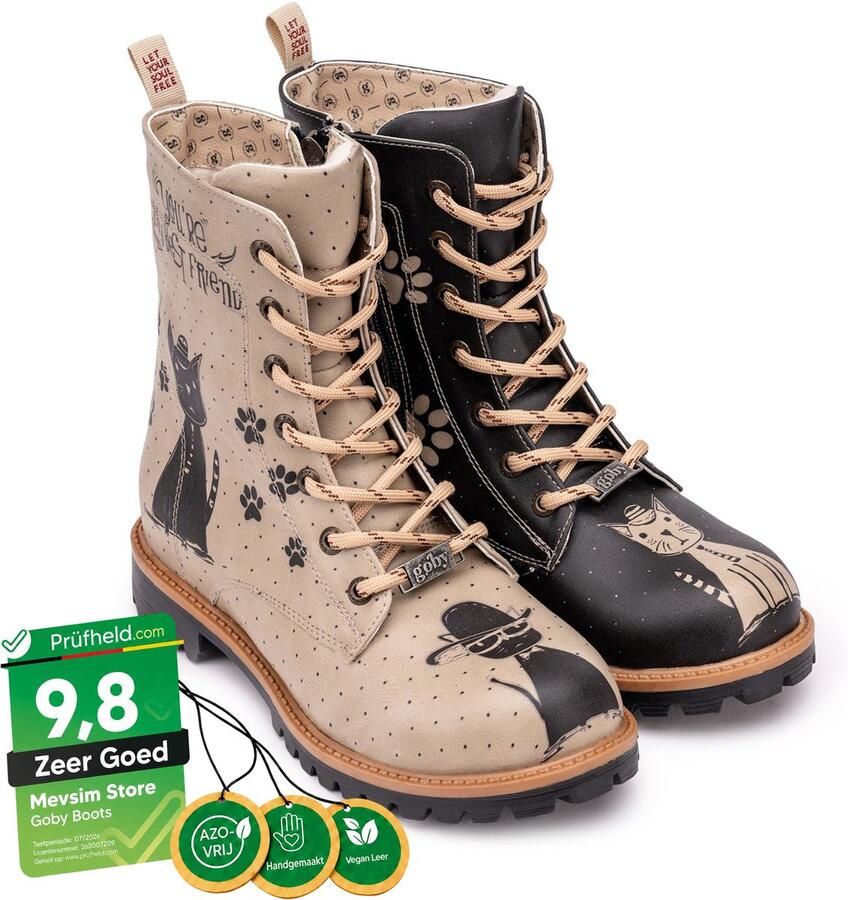 GOBY Whisker Wander Enkellaarsjes Damesboots Handgemaakt Premium Kwaliteit - Foto 2