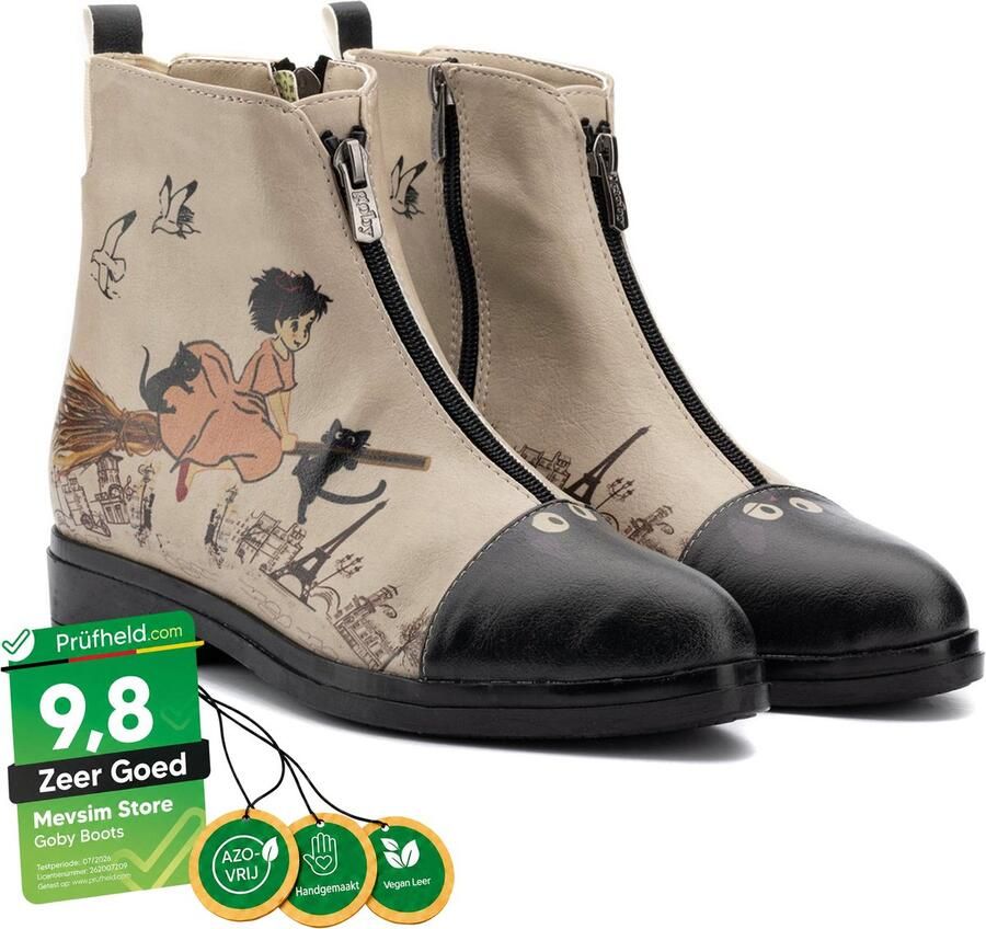 GOBY Witch Enkellaarsjes Damesboots Laarzen Hoge kwaliteit Handmade