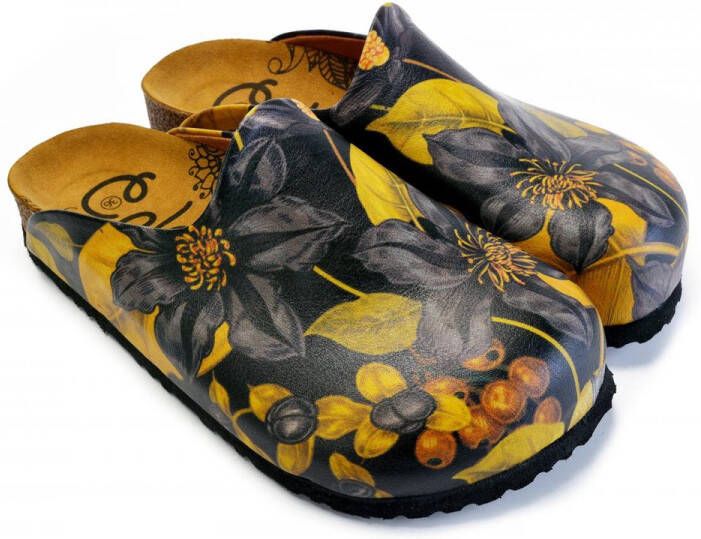 GOBY Golden Bloom Dames Clogs Vegan Handmade