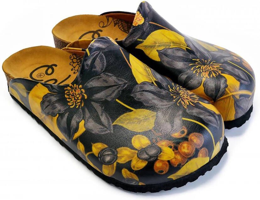 GOBY Golden Bloom Dames Clogs Vegan Handmade