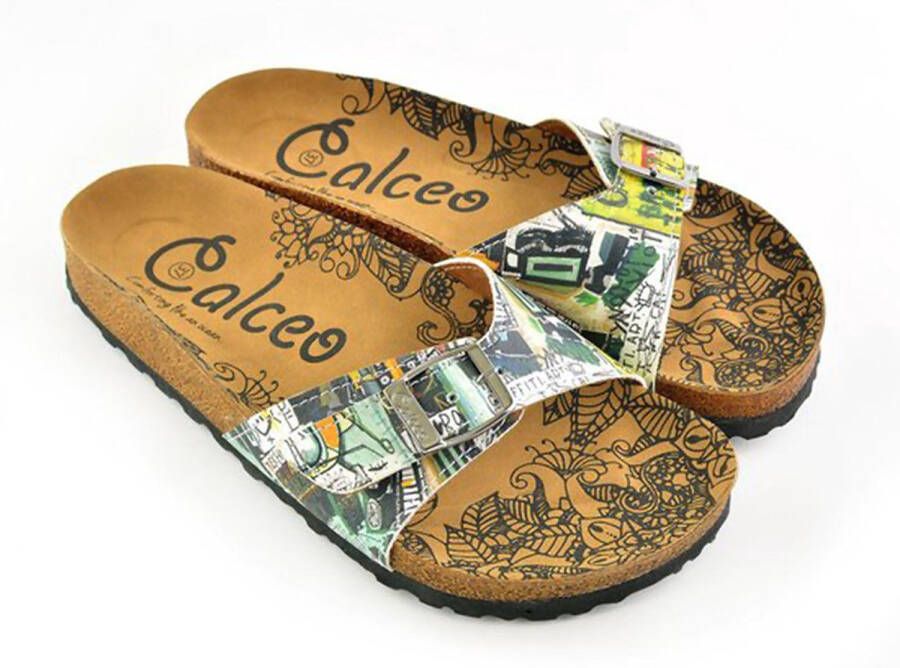 GOBY Graffiti Art Slippers Sandalen -Hoge kwaliteit Handmade