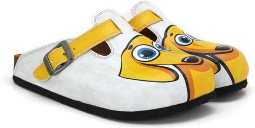 GOBY Grappige Hond Dames Clogs Comfortabele Slippers Handgemaakt Vegan Leer