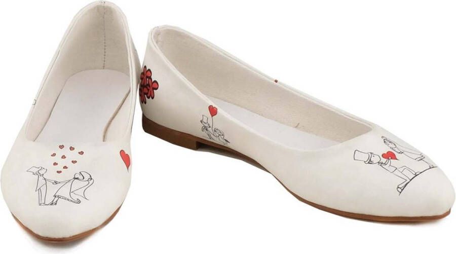 GOBY Happy Wedding Ballerinas Flats Hoge kwaliteit Handmade Meisjesprint