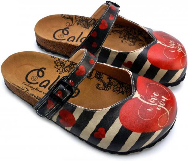 GOBY I Love You Clogs Slippers Hoge kwaliteit Handmade