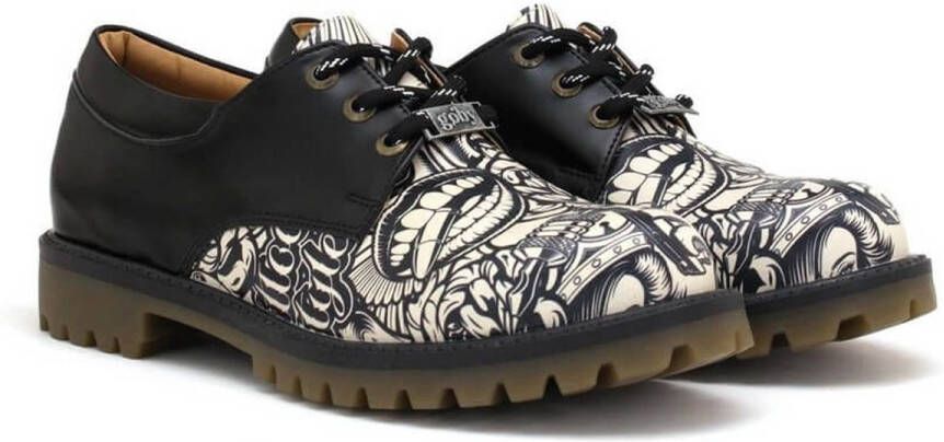 GOBY Inked Rebel Dames Veterschoenen Handmade Vegan