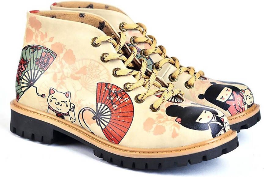 GOBY Japanese Charm Dames Boots Handmade en Vegan Speels en Cultureel