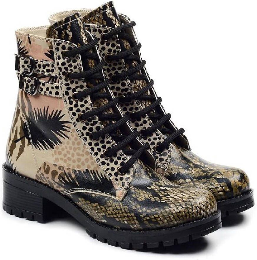 GOBY Jungle Beat Veterboots Handmade Vegan Leer Dames