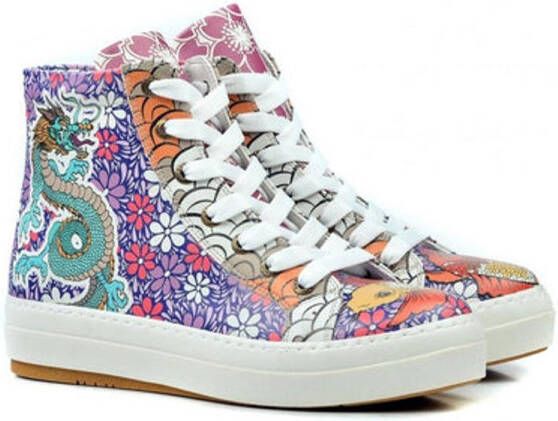 GOBY Koi Spirit Dames Hoge Sneaker Vegan Handgemaakt