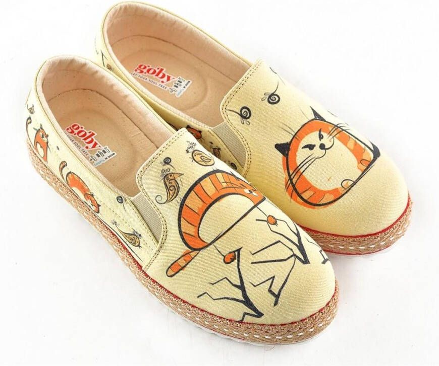 GOBY Lazy Cat Sneakers Handgemaakt Premium Kwaliteit