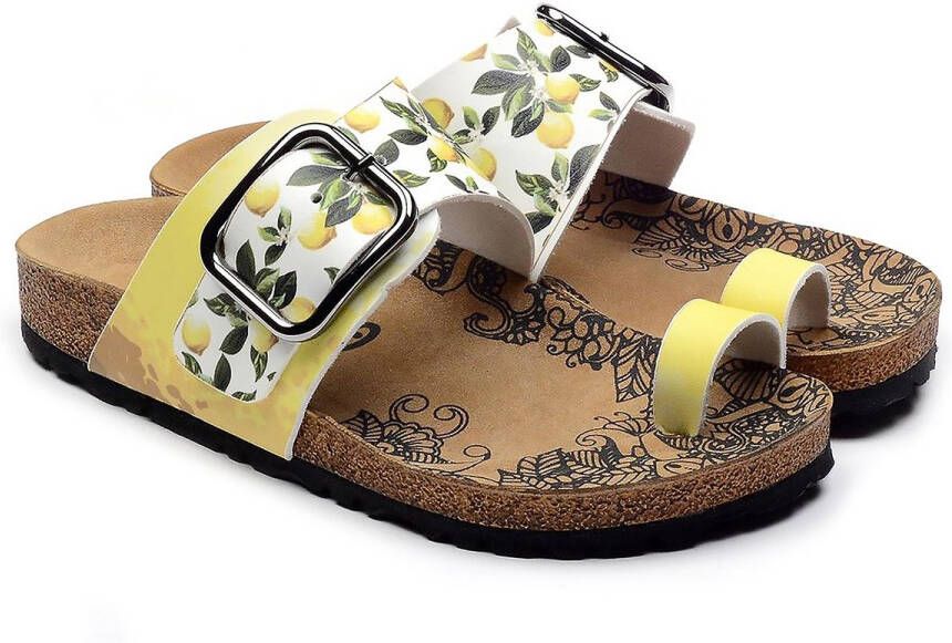 GOBY Lemons Slippers Sandalen -Hoge kwaliteit Handmade