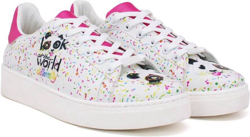 GOBY Look At The World Differently Schoenen Sneakers Hoge kwaliteit Handmade Meisjesprint