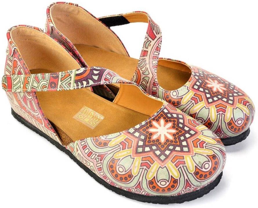 GOBY Mandala Ballerina Dames Vegan Leer Handgemaakt