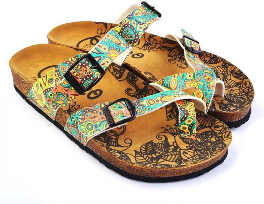 GOBY Mandala Flow Dames Sandalen Vegan Handmade