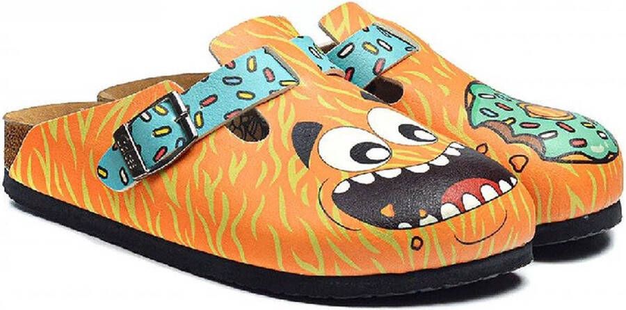 GOBY Monster Fun Clogs Handgemaakt Kleurrijk Design Vegan Comfort