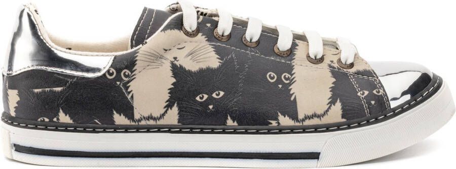 GOBY Ocelot Sneakers Sneaker Damessneaker Damessneakers Hoge kwaliteit Handmade Kattenprint - Foto 3