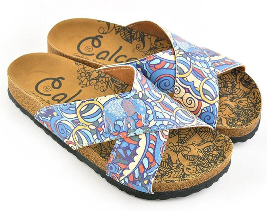 GOBY Olifant Patroon Slippers Sandalen Handgemaakt Hoge Kwaliteit