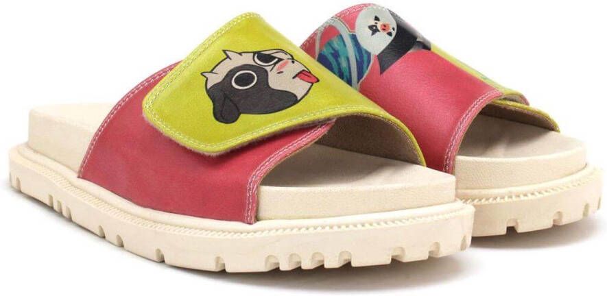 GOBY Panda Party Dames Sandalen Handmade Vegan