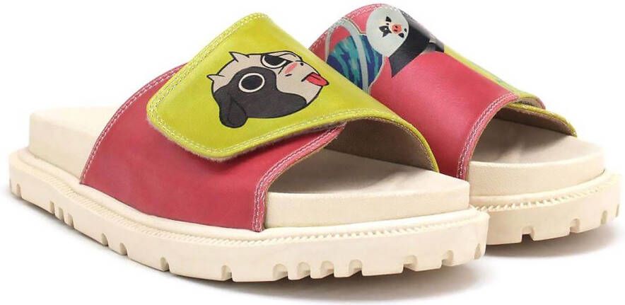 GOBY Panda Party Dames Sandalen Handmade Vegan