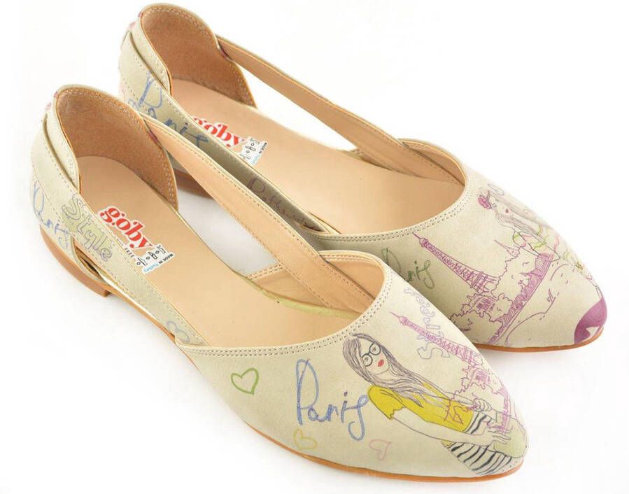 GOBY Paris Dreams Dames Ballerina's met Parijsprint