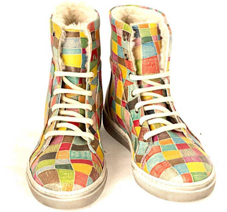 GOBY Patroon Enkellaarsjes Damesboots Laarzen Hoge kwaliteit Handmade