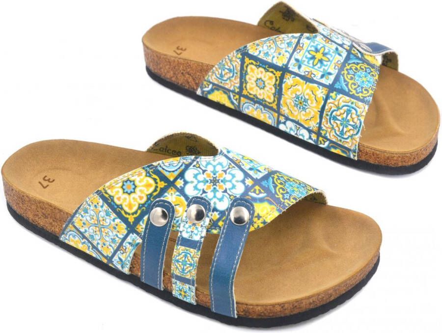 GOBY Patroon Slippers Sandalen -Hoge kwaliteit Handmade