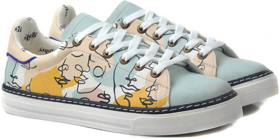 GOBY Pattern Schoenen Sneakers Hoge kwaliteit Handmade Meisjesprint
