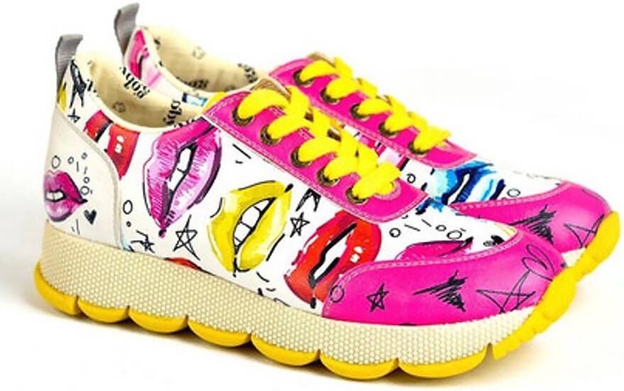 GOBY Pop Kiss Dames Sneaker Vegan Handgemaakt