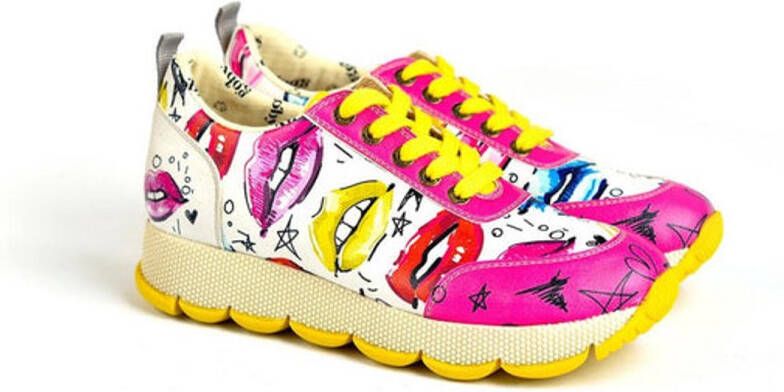 GOBY Pop Kiss Dames Sneaker Vegan Handgemaakt