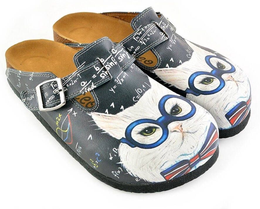 GOBY Professor Cat Dames Clogs Vegan Handmade